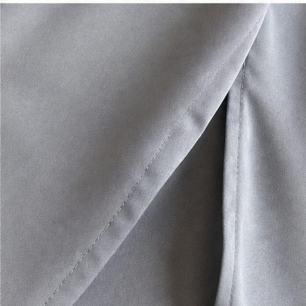 Gray Tie Neck Blouse - Picture 6 of 6